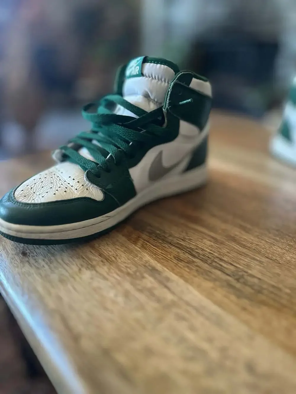 Air Jordan 1 Retro High OG Gorge Green Metallic Silver. Wore like twice